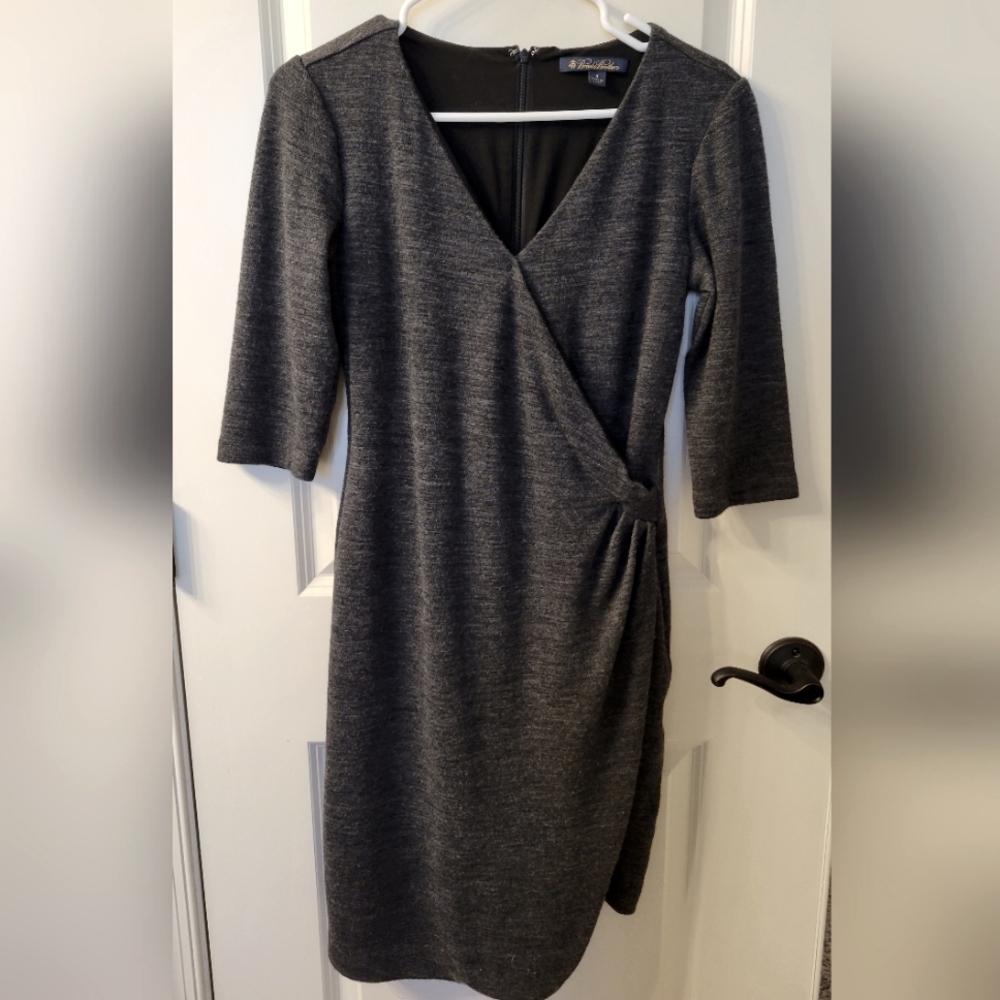 Brooks Brothers Dress, Size 4, Dark grey/Charcoal color